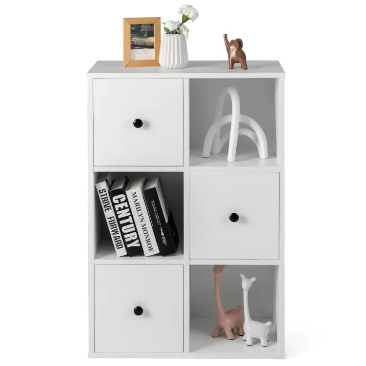 SlickBlue SlickBlue 3-Tier Bookshelf White 24.2" x 13.58" x 37 — product photo