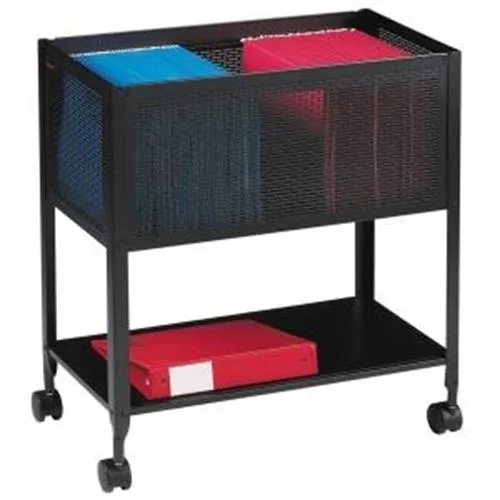 Lorell Lorell 60175 Mobile File Cart Black Steel 22" hangrails — product photo