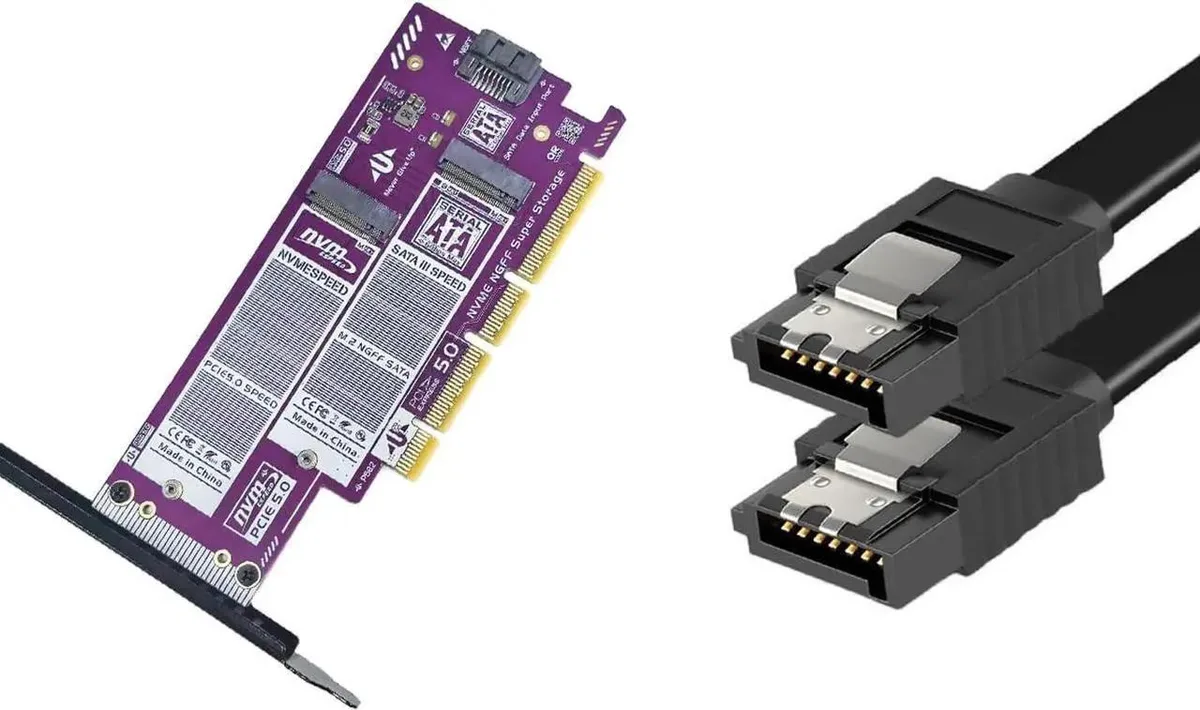 SMUGDESK SMUGDESK PCIe 5.0/4.0 Dual Bay M.2 NVMe SATA Adapter P582 — product photo