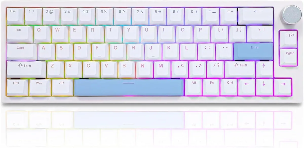 TUKO TUKO BOYI 66 Pro 65% Magnetic Switch Gaming Keyboard (White) — product photo