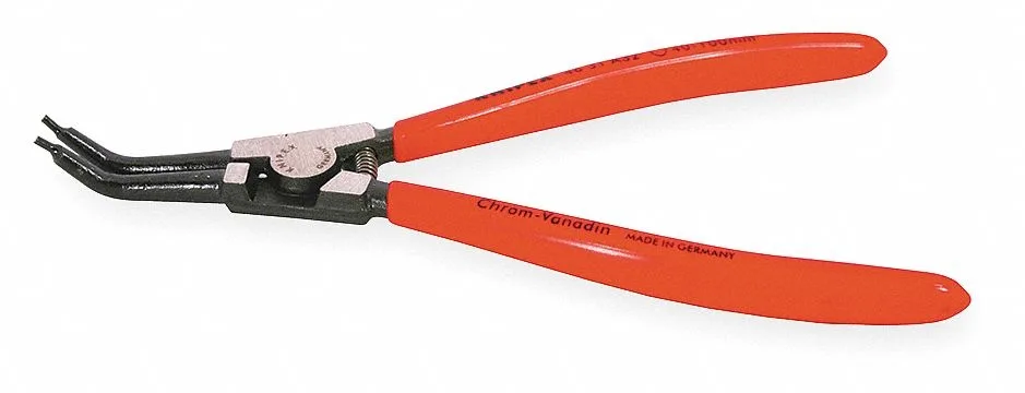 Black Knipex retaining-ring pliers with 45-degree angled tips and .090 tip diameter