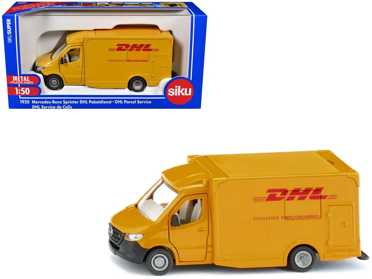 Siku Siku Mercedes-Benz Sprinter Van Yellow "DHL" 1/50 Diecast Hobby Collectible — product photo