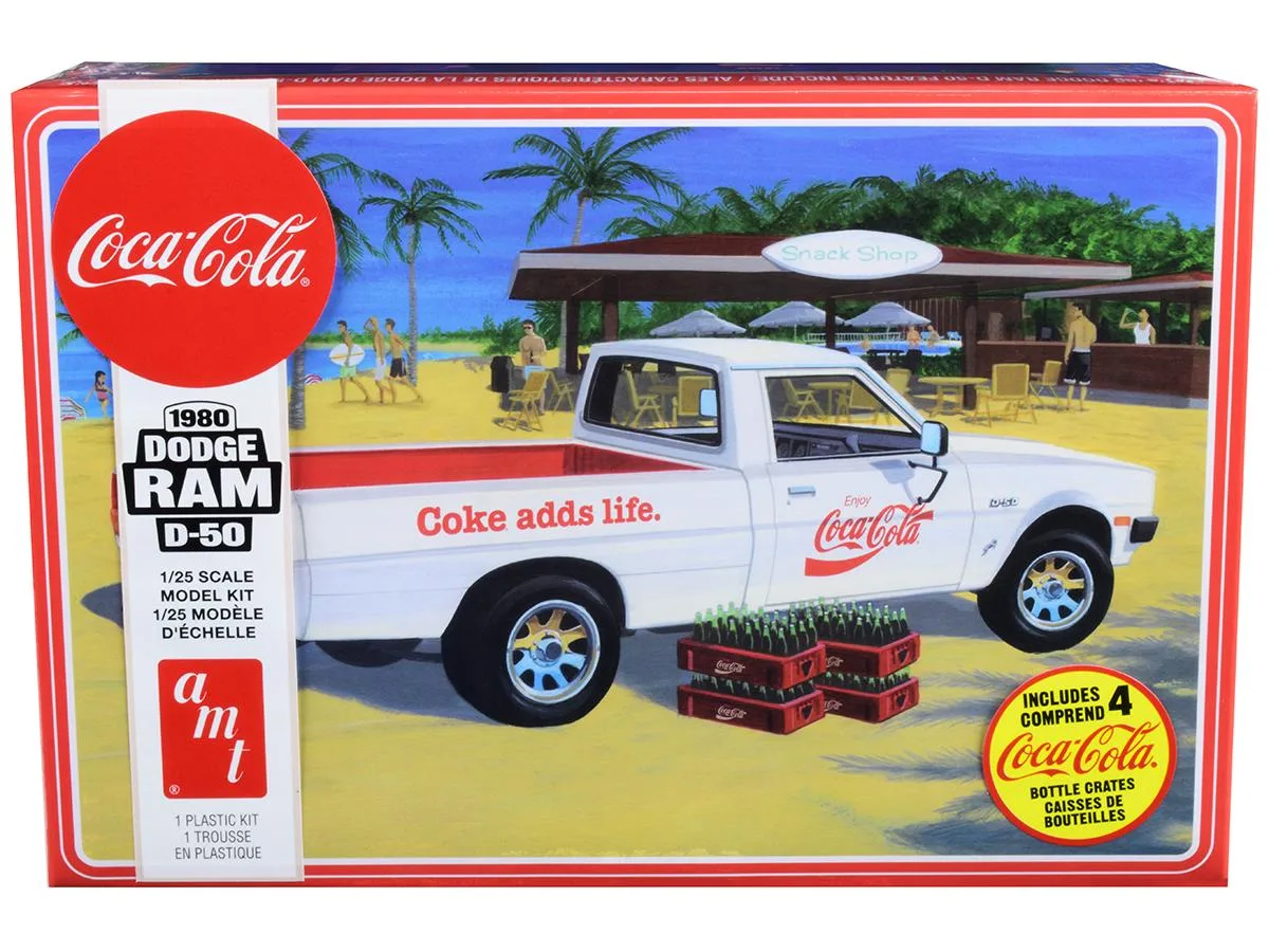 AMT AMT 1980 Dodge Ram D-50 Pickup "Coca-Cola" 1/25 Scale Model Kit — product photo