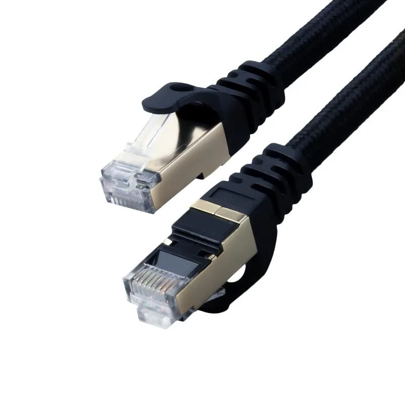 Corn Electronics Corn Electronics Cat 8 network ethernet cable 9 ft 26AWG SFTP 2000 MHz 40Gbps Black — product photo
