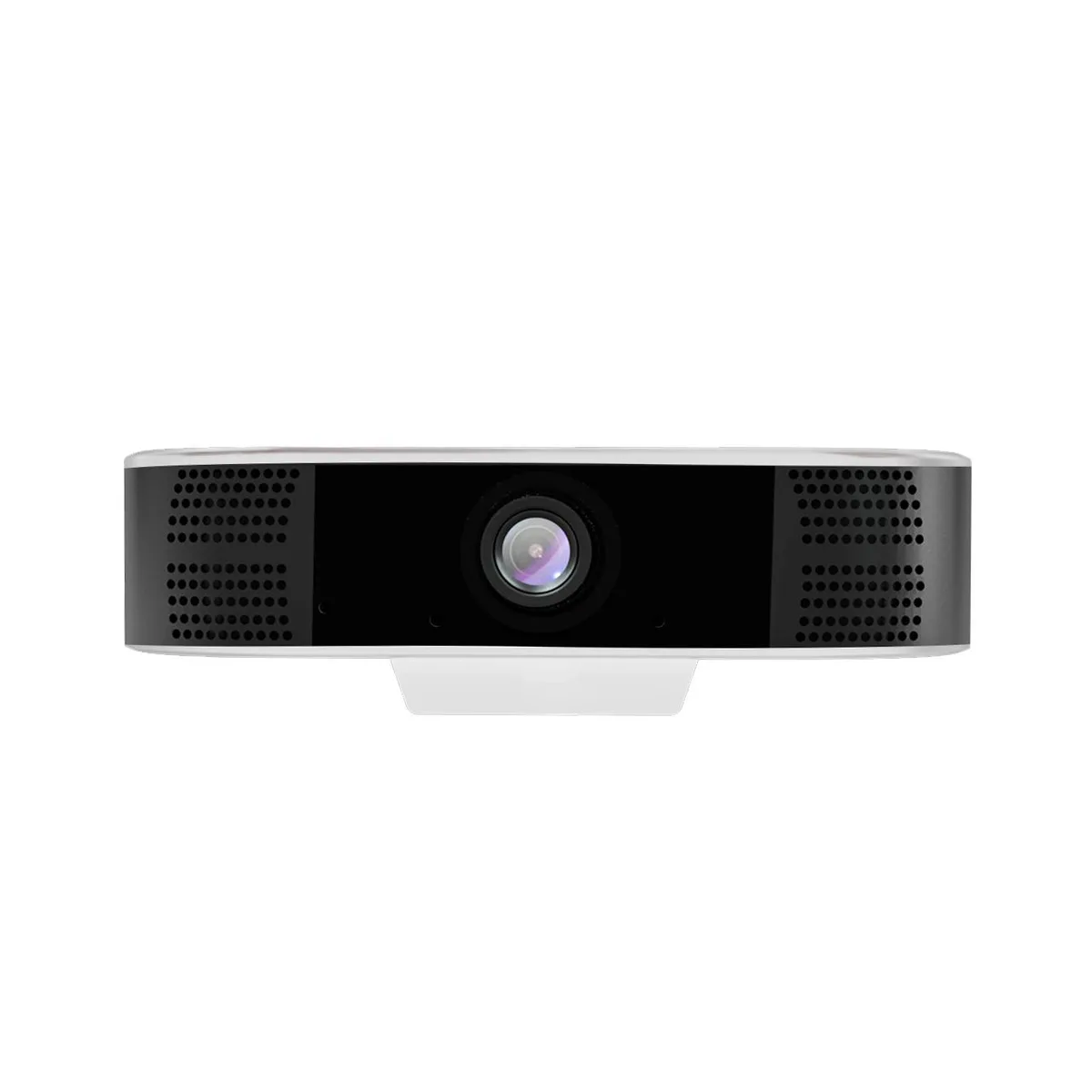Compact USB webcam with built-in microphone and flexible mounting bracket