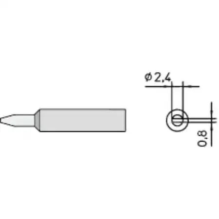 Weller Weller T0054485799 XNT Chisel Soldering Tip 2.4 mm — product photo