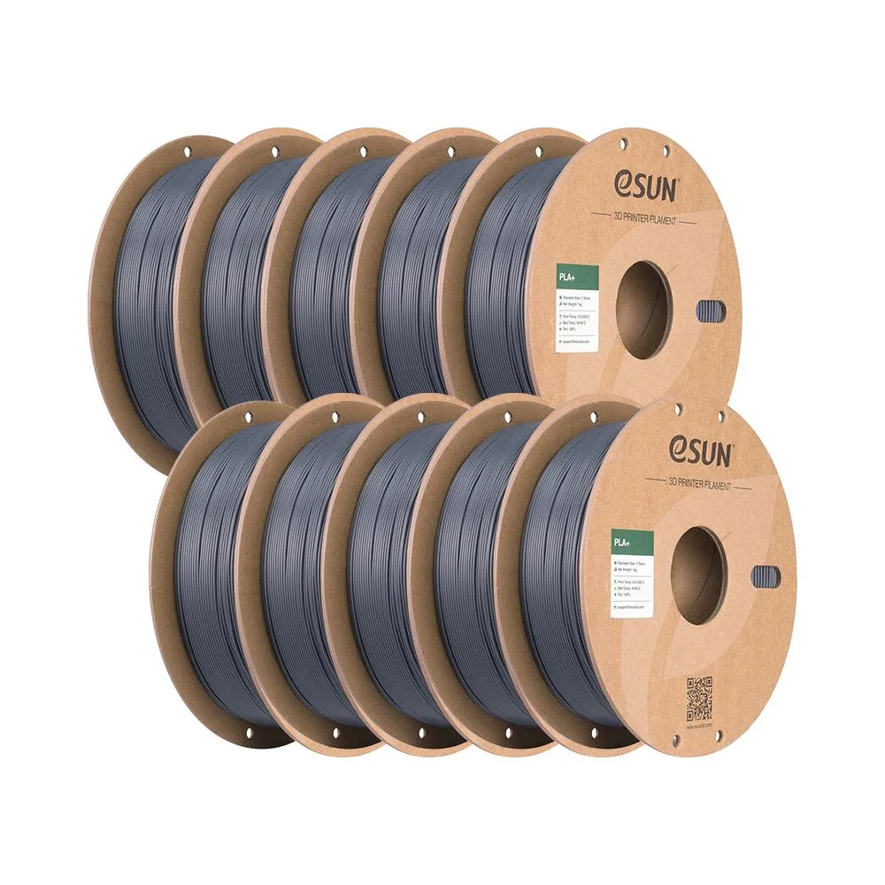 eSUN eSUN PLA+ Filament 1.75mm Grey 10kg 10 Spools — product photo