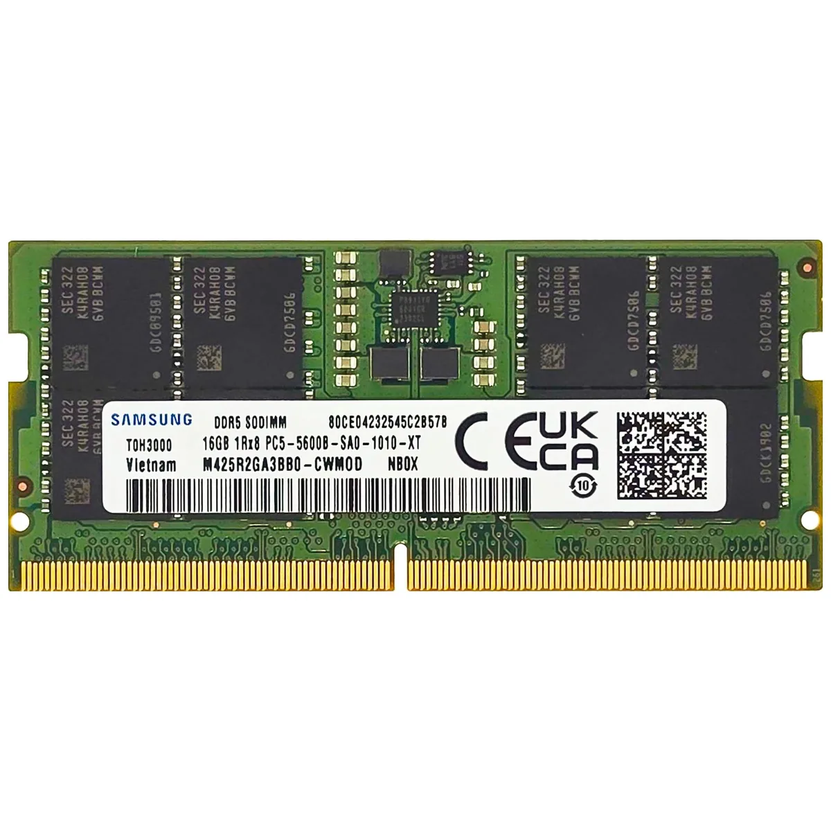 SAMSUNG SAMSUNG 16GB DDR5 5600MHz CL46 1Rx8 1.1V 262-Pin SODIMM laptop RAM M425R2GA3BB0-CWM — product photo