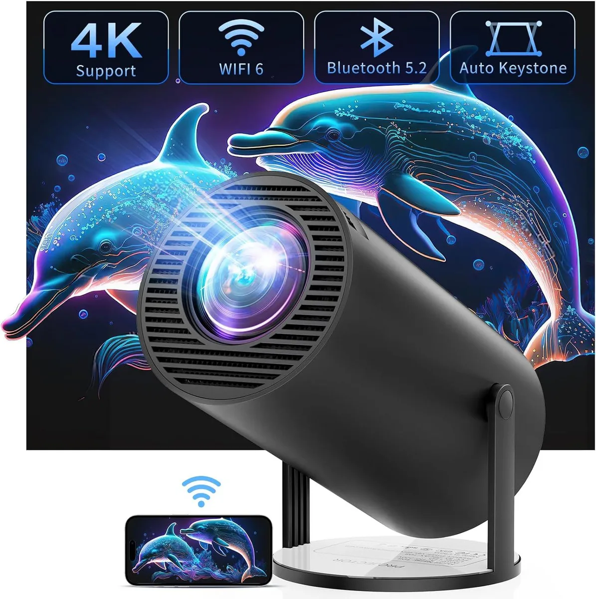 OmniTrade OmniTrade T08 Mini Home Theater Projector 1024x720 3500lm 4K Support — product photo