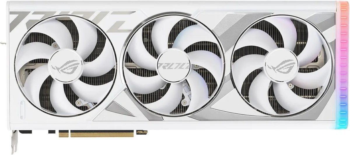 ASUS ASUS ROG Strix GeForce RTX 4080 OC White graphics card — product photo