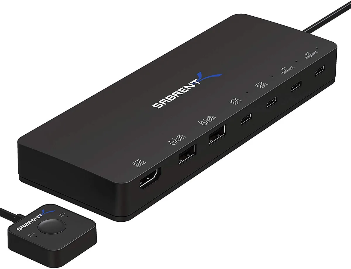 Sabrent Sabrent 2-Port USB Type-C KVM Switch 60W PD (USB-KCPD) — product photo