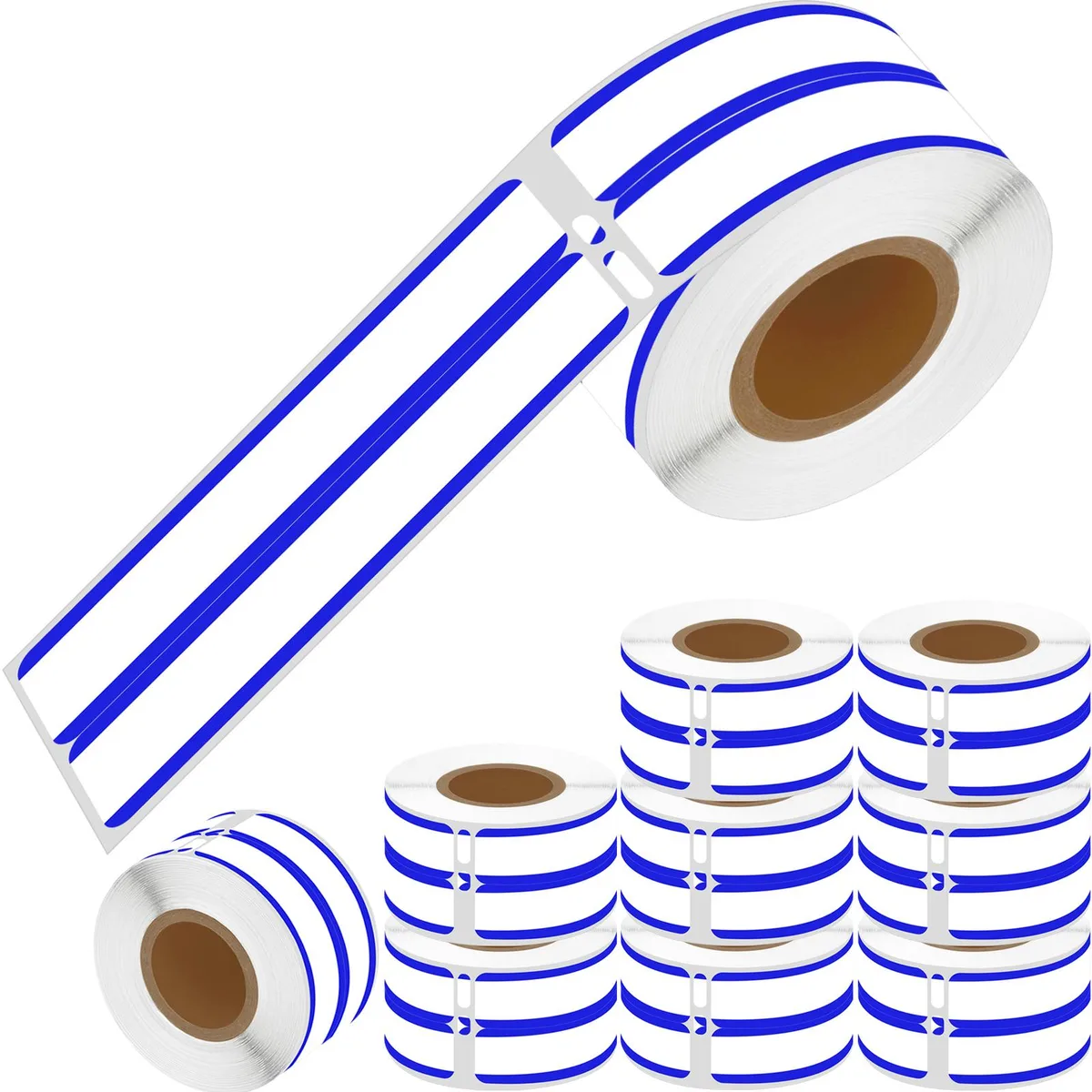 GREENCYCLE GREENCYCLE DM-30275 10 Roll 2-Up File Folder Labels 14mm x 87mm 260/Roll — product photo
