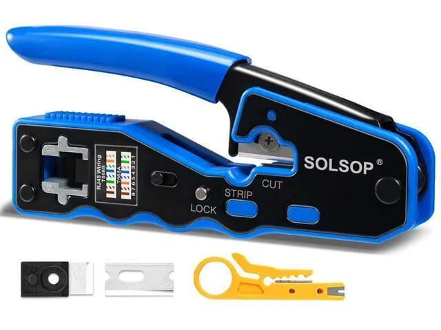 Manw Manw RJ45 Pass-Through Crimp Tool CAT5e CAT6 12 45 — product photo
