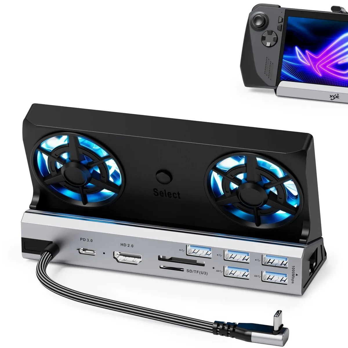  Belkin ChampSun V262-A 13-in-1 Docking Station with Dual Cooling Fans — product photo