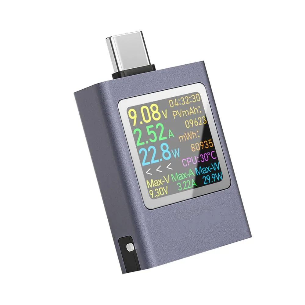 BFKK USB-C power meter with colour LED display