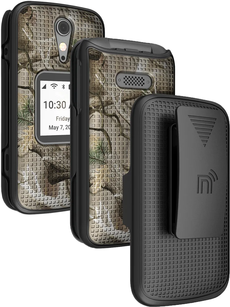 Nakedcellphone Nakedcellphone Grid Case + Belt Clip Holster Combo for Jitterbug Flip 2 — product photo