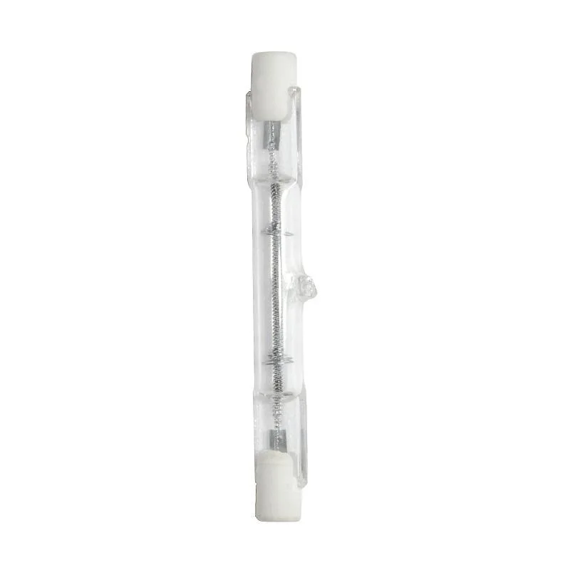 Clear double-ended 78mm halogen bulb with R7s base