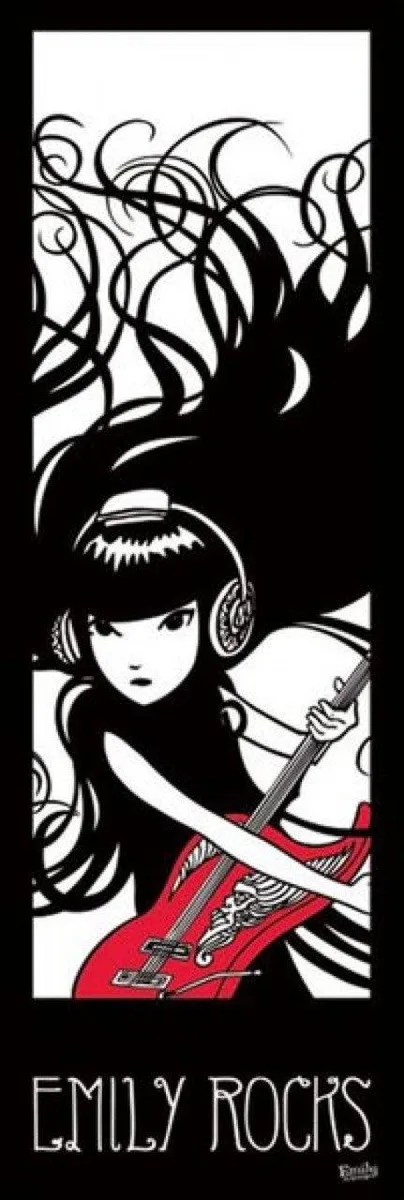 Emily The Strange Rocks door poster print 12 x 36 inches on heavy paper