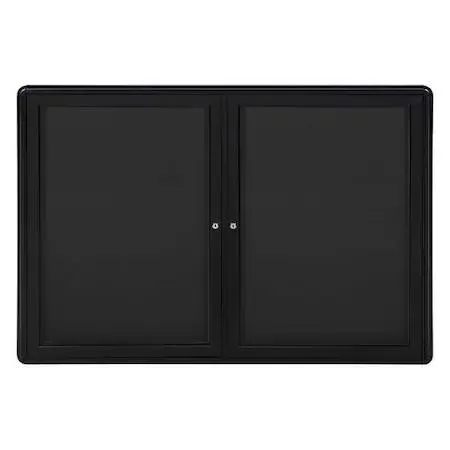 Ghent Ghent Push-Pin Enclosed Bulletin Board Fabric 33 x 46 Black — product photo