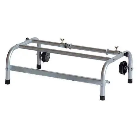 Silver freestanding masking dispenser with cutter for 18 inch rolls