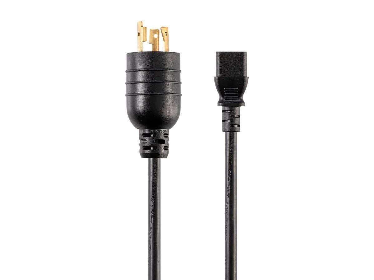  Monoprice 140095 Power Extension Cord 6 Feet Black NEMA L6-20P to IEC 60320 C13 14AWG 15A 250V — product photo