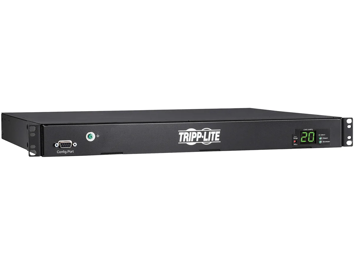 Tripp Lite Tripp Lite PDUMH20HVATS Switched Metered ATS PDU 200-240V 8 C13 2 C19 Dual C20 12ft 1U — product photo