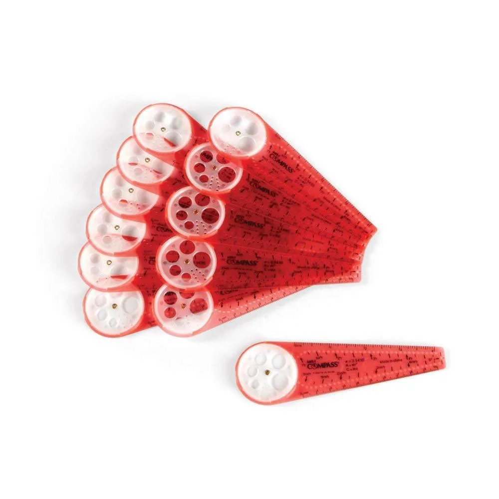 Safe-T Math Compass 10 in Orange Set of 12 — product photo