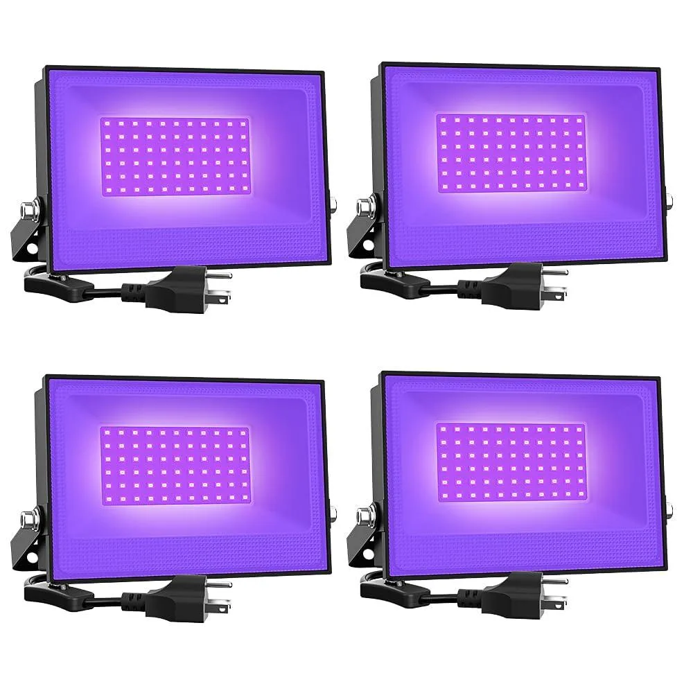 KEHIPI KEHIPI 4 Pack 38W LED Black Light Flood Light — product photo