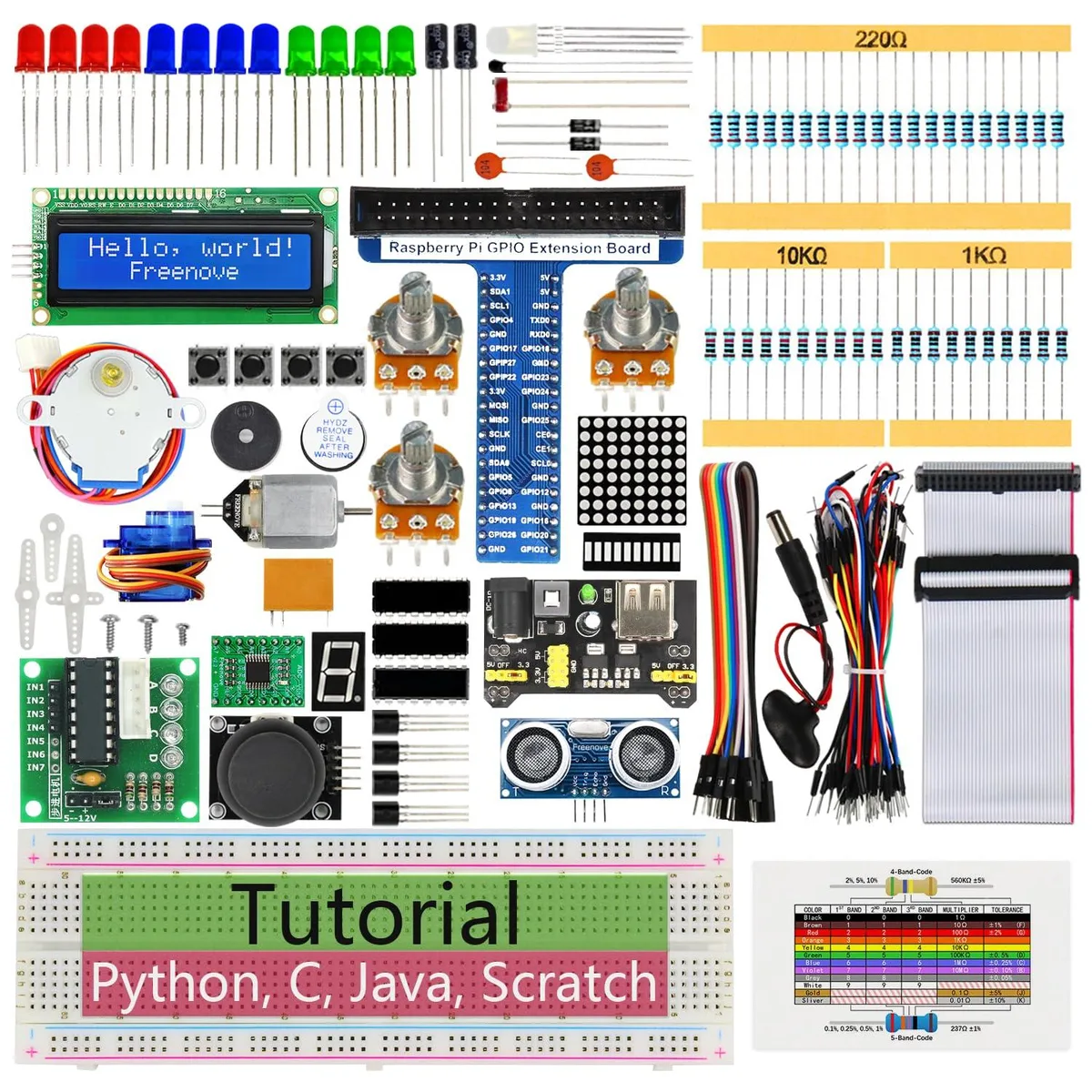 KEHIPI KEHIPI FNK0024 Ultrasonic Starter Kit 171 Items 108 Projects 820-Page Tutorial — product photo