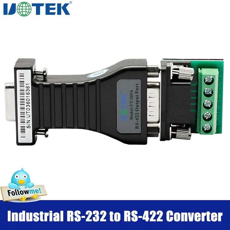 UOTEK UOTEK UT-205A RS-232 to RS-422 Data Converter DB9 Female Male Terminal Block — product photo