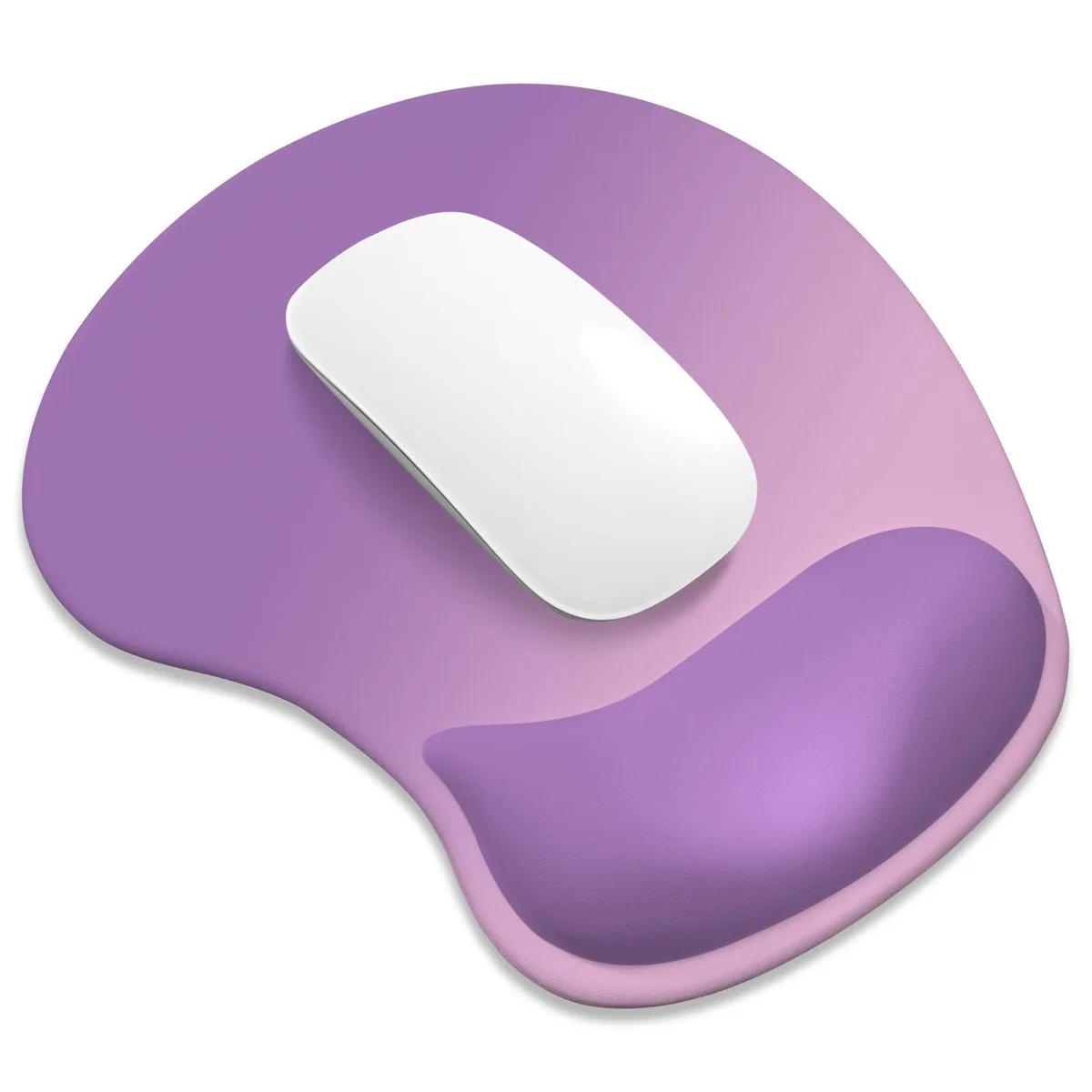 SOEWIOU SOEWIOU Ergonomic Mouse Pad Gel Wrist Rest Purple Pink Gradient 9.5 x 8.2 in — product photo