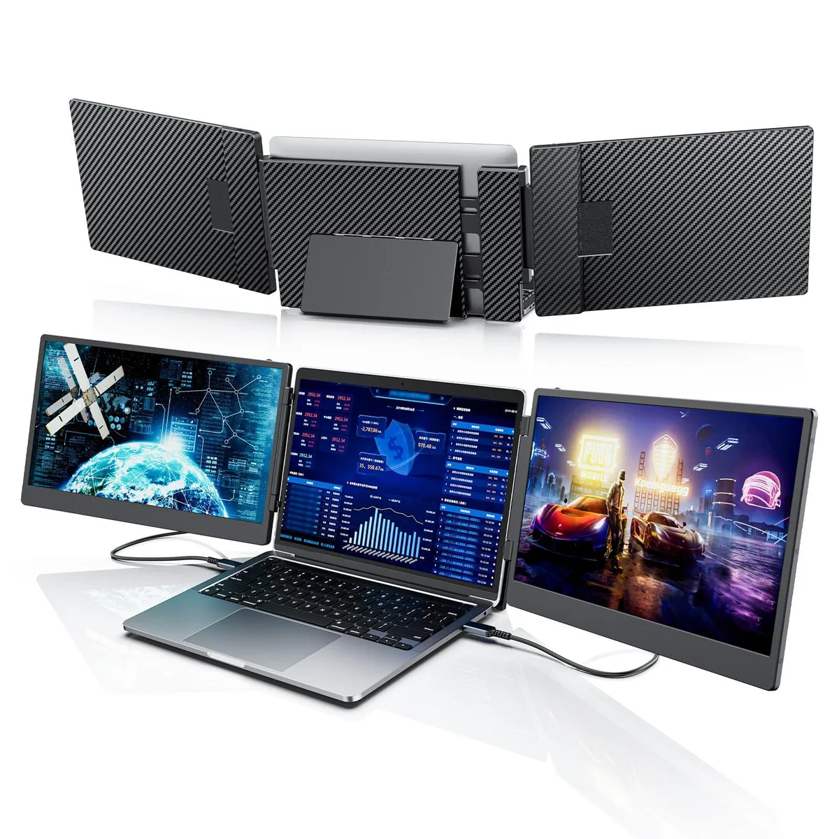 Laptomo Laptomo 14" Triple Screen Extender Portable Monitor — product photo