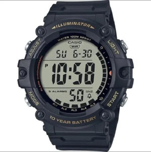 CASIO CASIO AE1500WHX-3AV watch green resin 100m 10yr battery — product photo