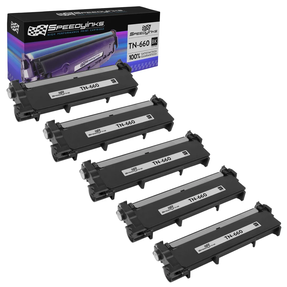 SpeedyInks SpeedyInks Compatible Toner Cartridge Replacement for Brother TN660 High-Yield Black 5-Pack 13000 Pages — product photo