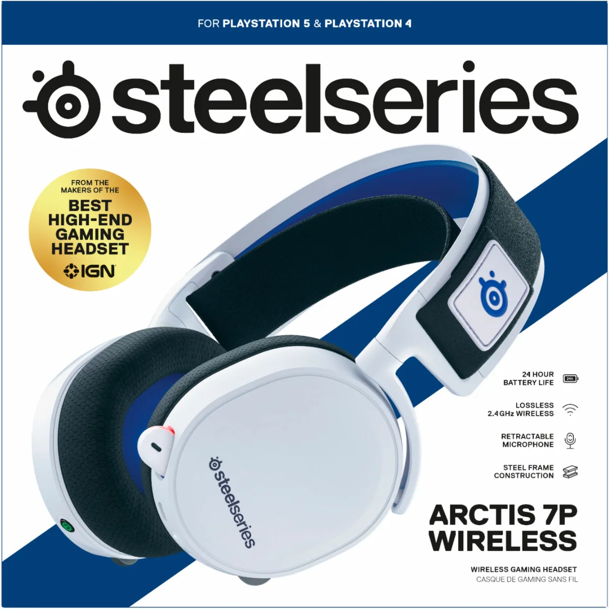 SteelSeries SteelSeries Arctis 7P Wireless Headset White 61467 — product photo
