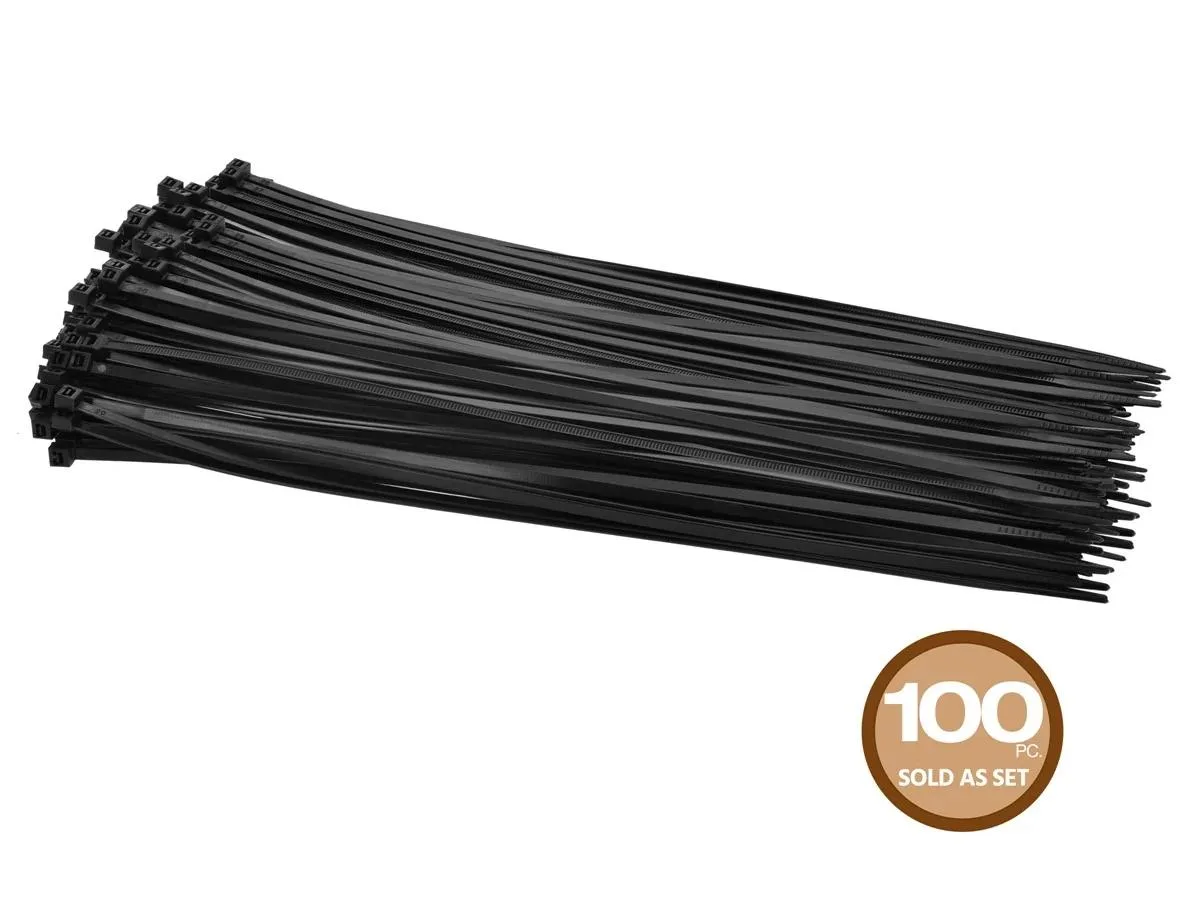 Monoprice Inc. Monoprice Inc. 5773 Cable Management 14-inch Cable Tie 100pcs 50 lbs Black — product photo