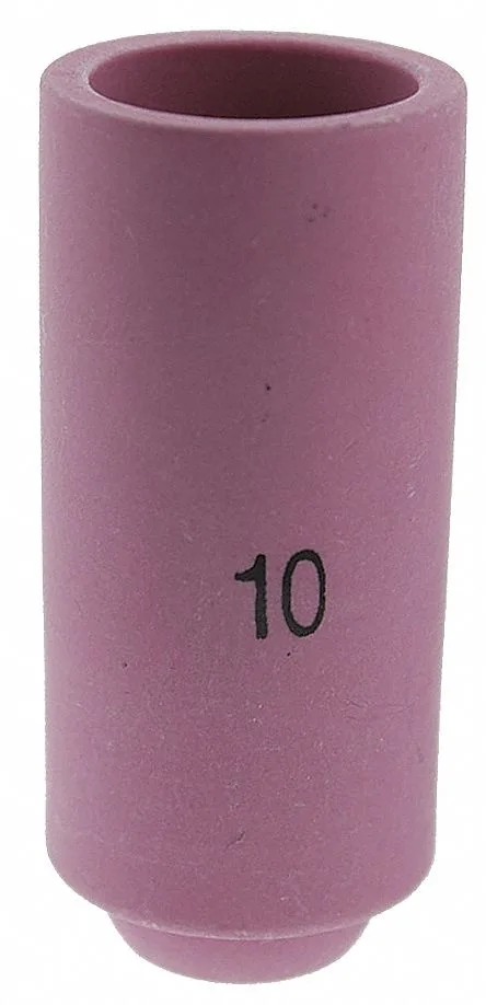 Ten copper welding nozzles in a clear plastic bag