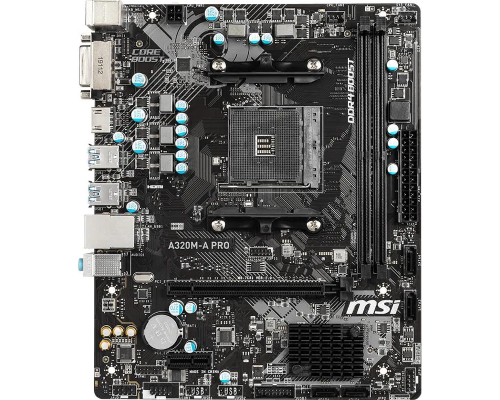 MSI MSI A320M-A PRO AMD motherboard — product photo