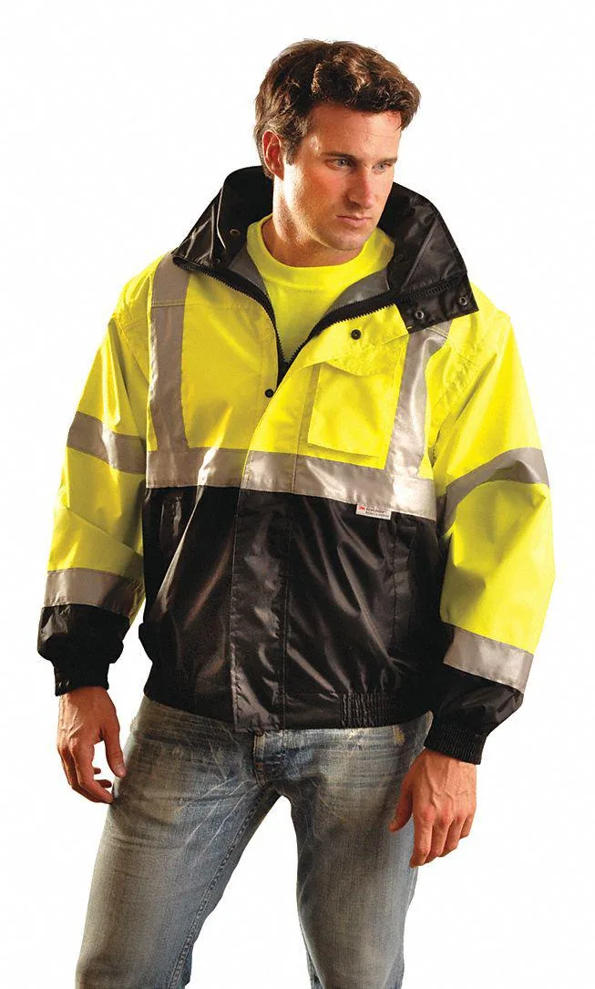 Occunomix Occunomix LUX-TJBJ-BYXL Hi-Viz Yellow Polyester Bomber Jacket XL — product photo