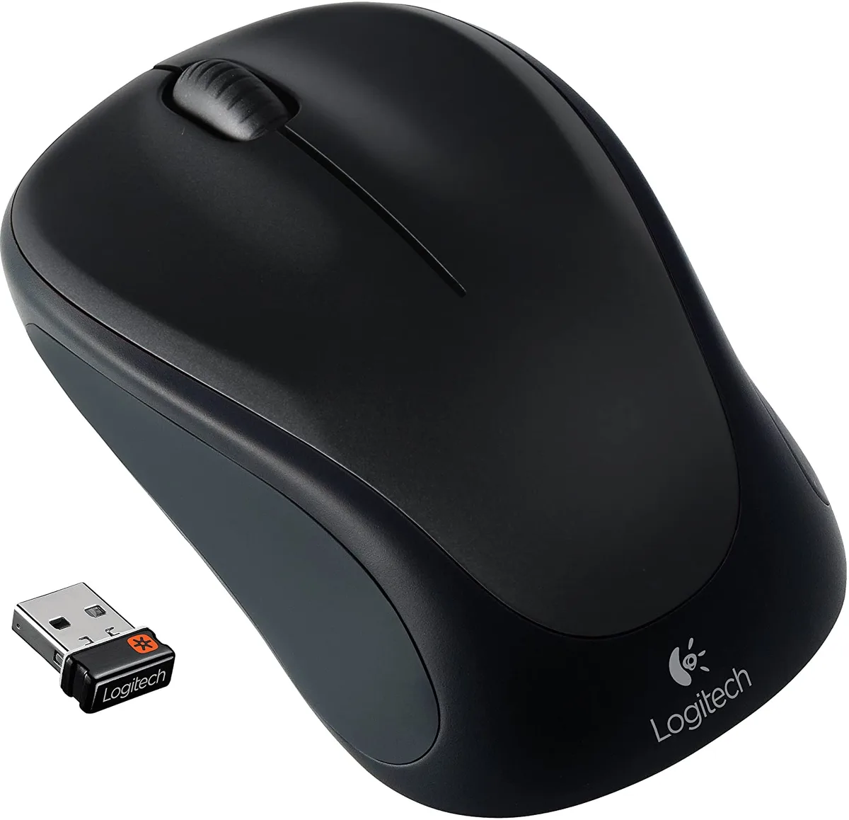 Logitech Logitech M317 Wireless Mouse Black Unifying Receiver 12 month battery 25 m range — product photo