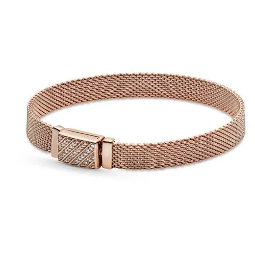 PANDORA PANDORA Reflexions Long Clasp Pave Bracelet Pandora Rose 14k — product photo