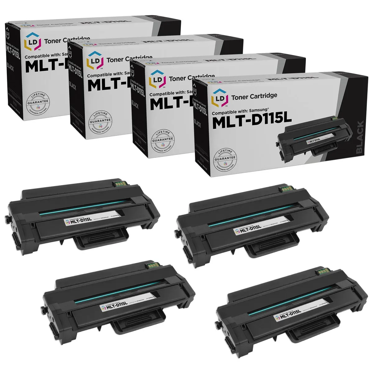 LD Products LD Products MLT-D115L Black Toner Cartridge 4-Pack — product photo