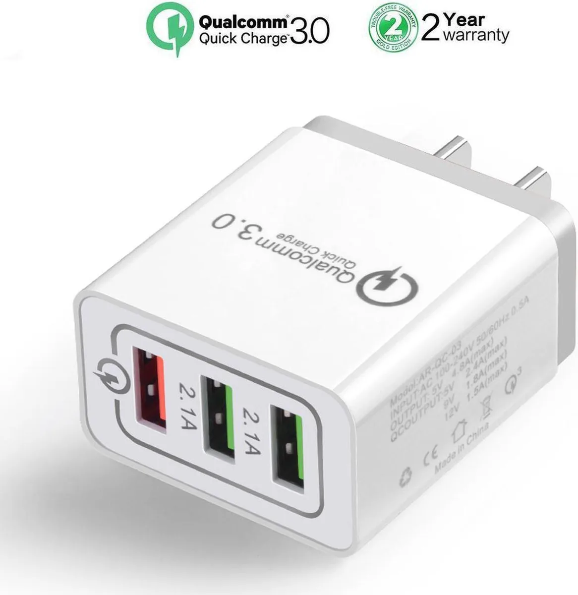 SMUGDESK SMUGDESK Quick Charging 3.0 Wall Charger 30W Gray — product photo