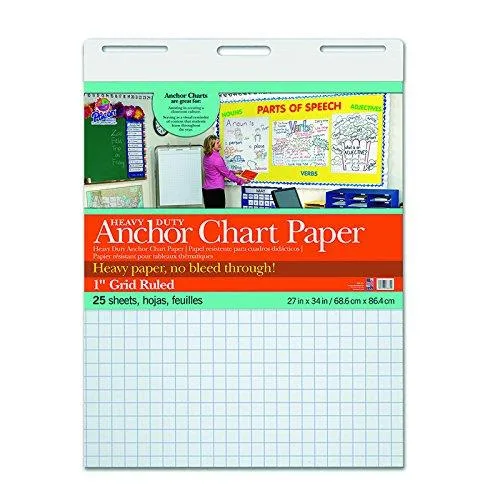 Pacon Pacon Heavy Duty Anchor Chart Paper 25 Sheets Grid Ruled 27x34in 3372 — product photo