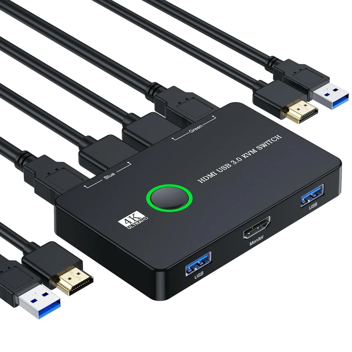 KEHIPI KEHIPI U3-SA03 KVM Switch 2-Port USB 3.0 4K@60 Hz — product photo