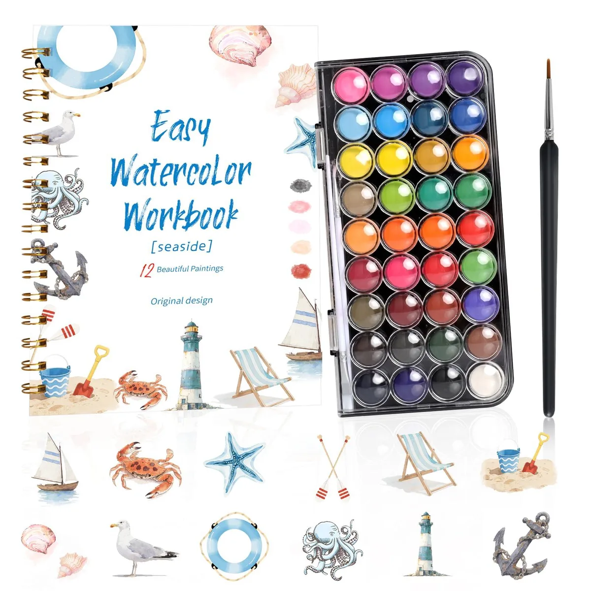 Rsvefoily Water Coloring Book Ocean 36 Colors 12 Patterns Part 62 — product photo
