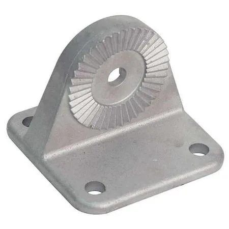 Aluminium bull float bracket base, rectangular, silver finish