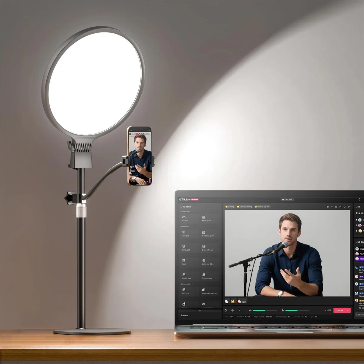 Neewer P03 1300 Lumens Ring Light 10" CRI 98+ — product photo