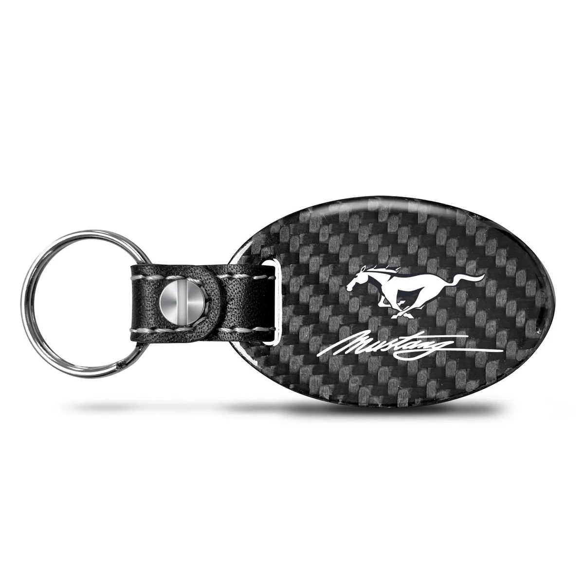 iPick Image, LLC iPick Image, LLC Ford Mustang Carbon Fiber Leather Key Chain Parking 30 days — product photo