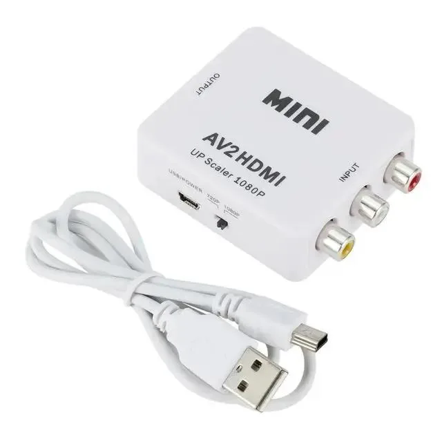 YINGHUA YINGHUA RCA AV to HDMI audio video converter 1080p 720p 60Hz 10-bit 162MSPS 66x55mm — product photo